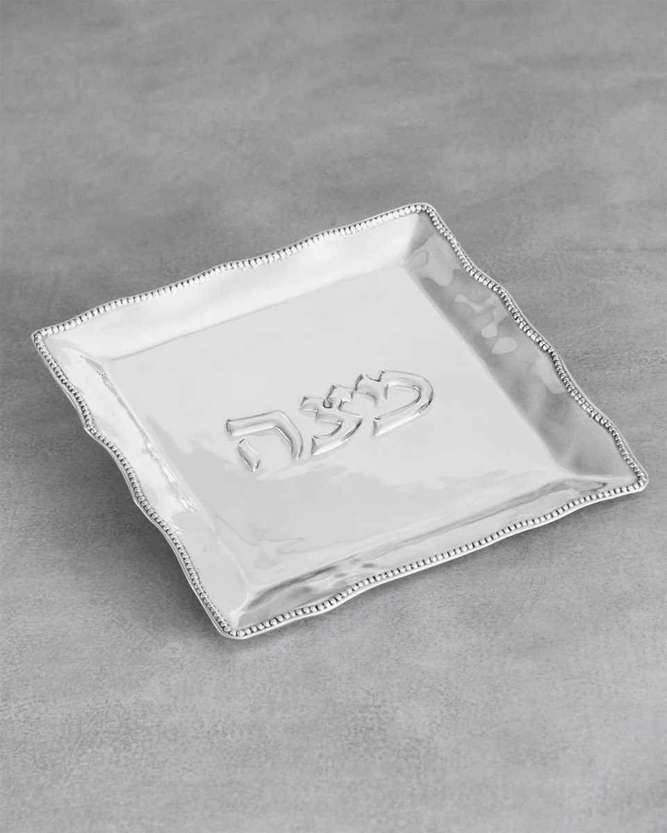 JUDAICA Matza Plate with Pearls